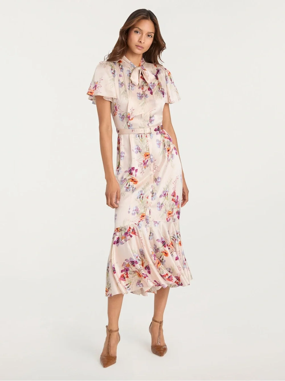 Cinq à Sept Iris Bouquet Willow Dress Oatmilk Multi Floral NWT Size 10 - Picture 1 of 9